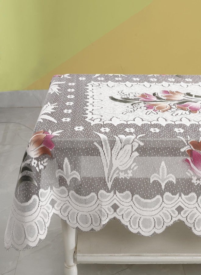 Homerz مفرش طاولة مركزية فاخر من هومرز، مصنوع من قماش قطني ناعم محبوك (ربيع-104، 40 × 60- طاولة مركزية) - Image 3